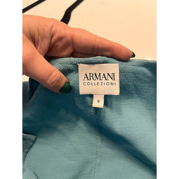 Armani Collezioni Green Round Neck Blazer Dress Size 6 - Picture 3 of 5